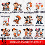 Denver Broncos Super Bowl NFL Bundle 12 Svg Eps Dxf Png File, NFL svg , Digital Download , Instant Download, Cricut File