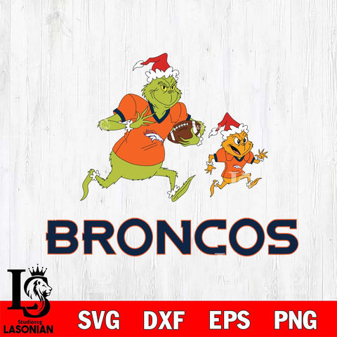 Denver Broncos The Grinch & Max Football Cricut,Christmas SVG DXF EPS PNG FILE, Digital Download,Instant Download, Silhouette