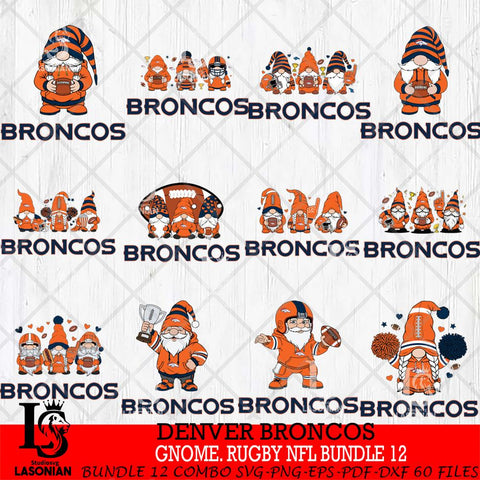 Denver Broncos  Gnome Football NFL Bundle File Cut, NFL SVG, Digital Download , CHRISTMAS Criucut , Silhouette