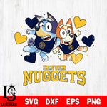 Denver Nuggets Bluey & Bingo 10 Svg Eps Dxf Png File, NBA svg, Digital Download, Instant Download