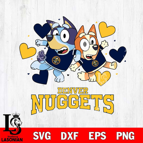 Denver Nuggets Bluey & Bingo 10 Svg Eps Dxf Png File, NBA svg, Digital Download, Instant Download