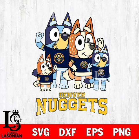 Denver Nuggets Bluey & Bingo 14 Svg Eps Dxf Png File, NBA svg, Digital Download, Instant Download