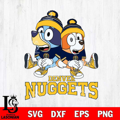 Denver Nuggets Bluey & Bingo 8 Svg Eps Dxf Png File, NBA svg, Digital Download, Instant Download