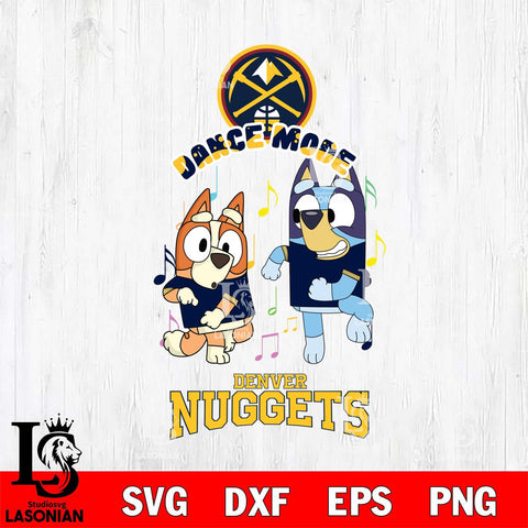 Denver Nuggets Bluey Bingo Svg Eps Dxf Png File, NBA svg, Digital Download, Instant Download