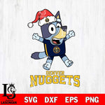 Denver Nuggets Bluey Happy Christmas Svg Eps Dxf Png File, Digital Download