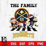 Denver Nuggets Family Bluey Christmas Svg Eps Dxf Png File, Digital Download