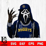 Denver Nuggets Ghostface Horror basketball SVG DXF EPS PNG FILE, NBA File Cut,Halloween Digital Download,Instant Download, Silhouette