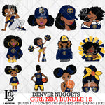 Denver Nuggets Girl NBA Bundle 12 Svg Eps Dxf Png File, Digital Download, Instant Download