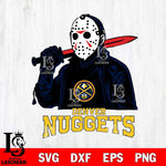Denver Nuggets Jason Voorhees Horror 12 Svg Eps Dxf Png File, NBA svg, Digital Download, Instant Download