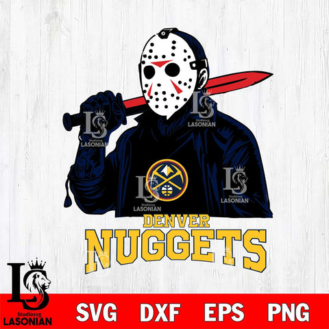 Denver Nuggets Jason Voorhees Horror 12 Svg Eps Dxf Png File, NBA svg, Digital Download, Instant Download