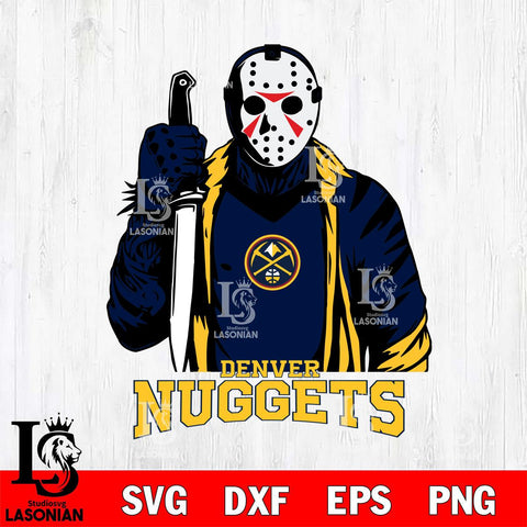 Denver Nuggets Jason Voorhees Horror 3 Svg Eps Dxf Png File, NBA svg, Digital Download, Instant Download