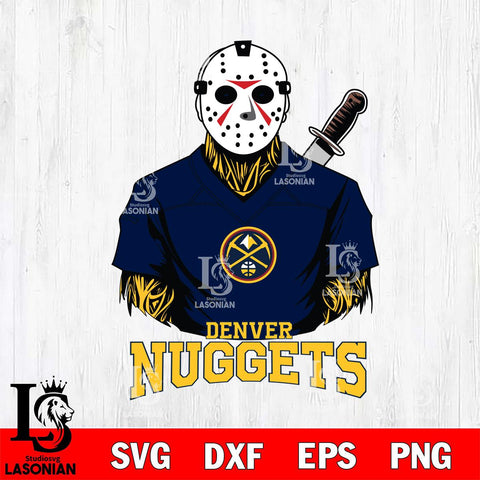 Denver Nuggets Jason Voorhees Horror 4 Svg Eps Dxf Png File, NBA svg, Digital Download, Instant Download