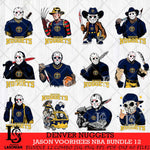 Denver Nuggets Jason Voorhees NBA Bundle 12 SVG Eps Dxf Png File, Bundle NBA svg, Digital Download, Instant Download