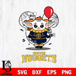 Denver Nuggets Stitch Pennywise Halloween Svg Eps Dxf Png File, Digital Download, Instant Download