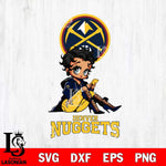 Denver Nuggets Style Black Fan Girl Betty Boop