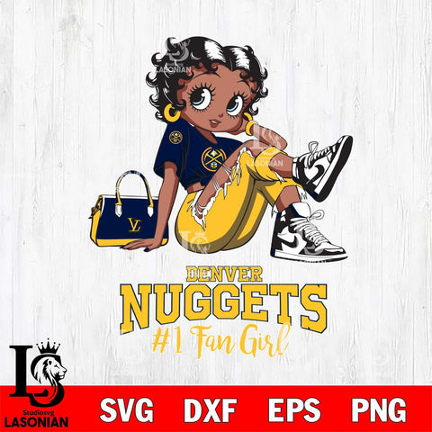 Denver Nuggets #1 Black Fan Girl Betty Boop
