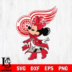 Detroit Red Wings Glamorous Minnie Svg Eps Dxf Png File, Digital Download, Instant Download