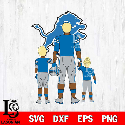 Detroit Lions Best Dad Ever , father day , DAD NFL 4 Svg Eps Dxf Png File, Digital Download, Instant Download