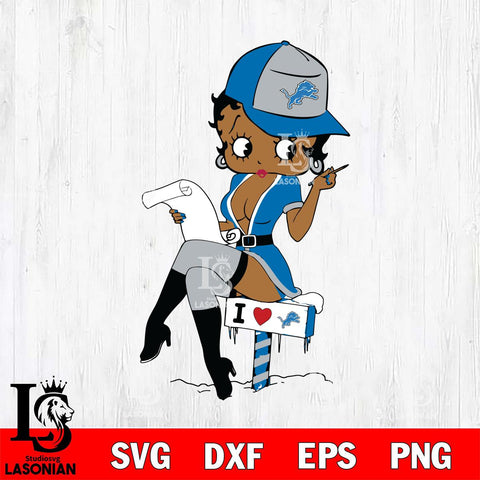 Detroit Lions Betty Boop Sexy Fan SVG Svg Eps Dxf Png File, Digital Download, Instant Download