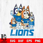 Detroit Lions Bluey & Bingo 7 Svg Eps Dxf Png File, NFL svg, Digital Download, Instant Download