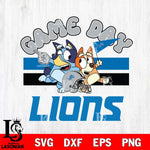 Detroit Lions Bluey Chilli  Game day NFL Svg Eps Dxf Png File, Digital Download, Instant Download