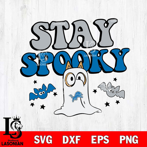 Detroit Lions Bluey Halloween Stay Spooky Svg Eps Dxf Png File, Digital Download, Instant Download