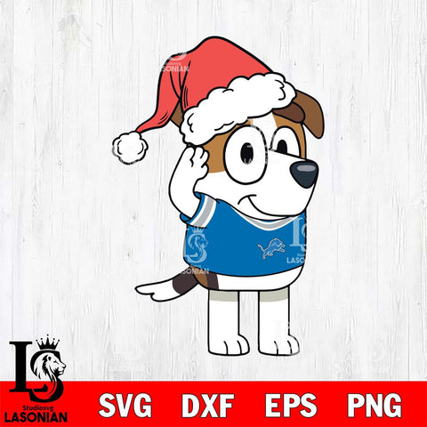 Detroit Lions Bluey Jack Christmas Svg Eps Dxf Png File, Digital Download, Instant Download