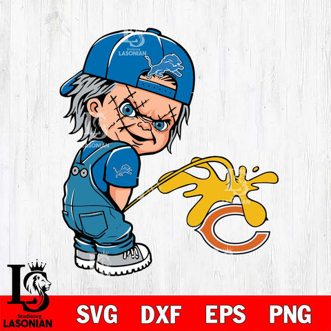 Detroit Lions Chucky Piss On Chicago Bears Svg Eps Dxf Png File, Digital Download, Instant Download