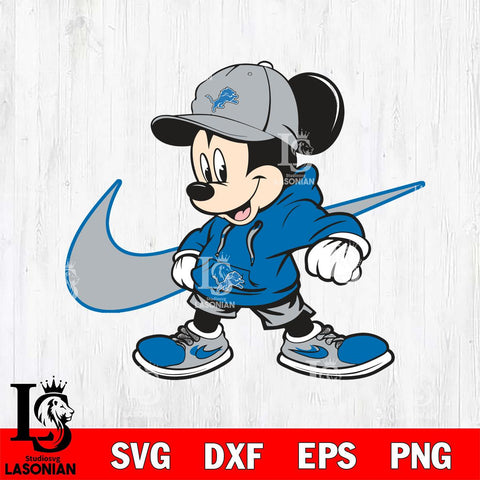 Detroit Lions Cool Mickey Mouse Svg Eps Dxf Png File, Digital Download, Instant Download