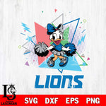 Detroit Lions Cute Daisy Duck Cheerleader SVG DXF EPS PNG FILE, Disney Father day File Cut,Digital Download,Instant Download,Disney Svg Files