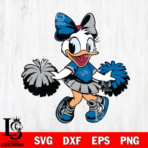 Detroit Lions Daisy Duck Cheerleader Svg Eps Dxf Png File, Digital Download, Instant Download