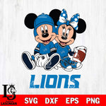 Detroit Lions Disney Mickey And Minnie Football Svg Eps Dxf Png File, NFL svg , Digital Download , Instant Download, Cricut File