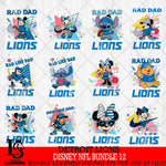 Detroit Lions Disney Rad Dad NFL Bundle 12 SVG DXF EPS PNG FILE, Father day File Cut,Digital Download,Instant Download,Disney Svg Files