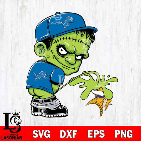 Detroit Lions Frankenstein Piss On Minnesota Vikings Svg Eps Dxf Png File, Digital Download, Instant Download