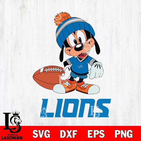 Detroit Lions Goofy Football SVG DXF EPS PNG FILE,NFL Cricut ,Football Digital Download,Instant Download, Silhouette