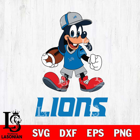Detroit Lions Goofy Football Player SVG DXF EPS PNG FILE,NFL Cricut ,Football Digital Download,Instant Download, Silhouette