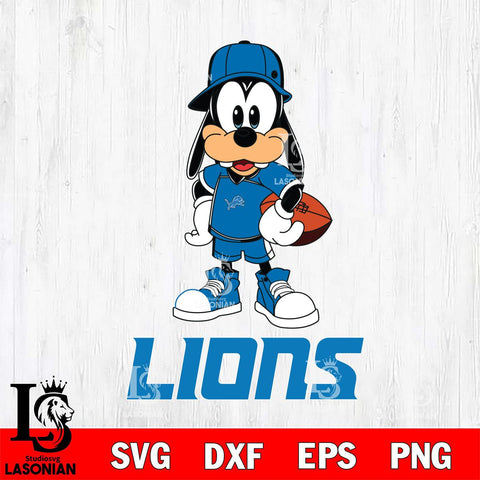 Detroit Lions Goofy rugby SVG DXF EPS PNG FILE,NFL Cricut ,Football Digital Download,Instant Download, Silhouette