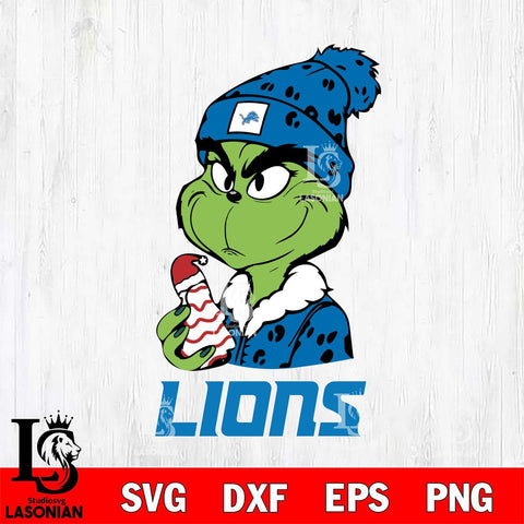 Detroit Lions Grinch Tree Cake Svg Eps Dxf Png File, Digital Download, Instant Download