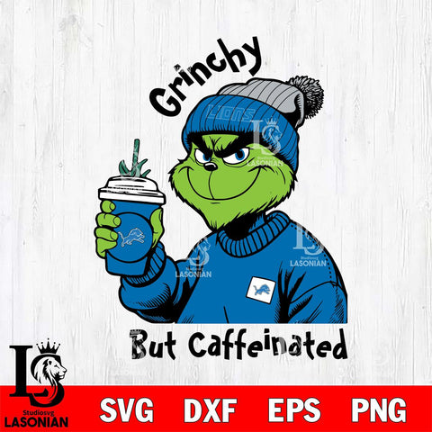 Detroit Lions Grinchy But Caffeinated Svg Eps Dxf Png File, Digital Download, Instant Download