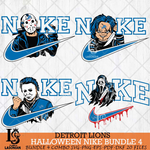 Detroit Lions Halloween NFL Bundle 4 Svg Eps Dxf Png File, Digital Download, Instant Download