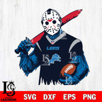 Detroit Lions Jason Voorhees Horror 11 Svg Eps Dxf Png File, NFL svg, Digital Download, Instant Download