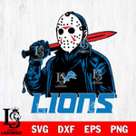 Detroit Lions Jason Voorhees Horror 12 Svg Eps Dxf Png File, NFL svg, Digital Download, Instant Download