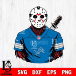 Detroit Lions Jason Voorhees Horror 4 Svg Eps Dxf Png File, NFL svg, Digital Download, Instant Download