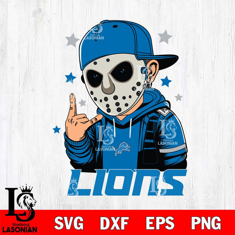 Detroit Lions Jason Voorhees Horror 9 Svg Eps Dxf Png File, NFL svg, Digital Download, Instant Download
