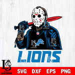 Detroit Lions Jason Voorhees Horror Halloween Svg Eps Dxf Png File, Digital Download, Instant Download