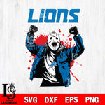 Detroit Lions Jason Voorhees Horror Halloween 3 Svg Eps Dxf Png File, Digital Download, Instant Download