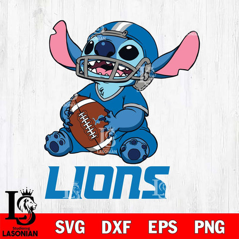 Detroit Lions Lilo and stitch Football SVG DXF EPS PNG FILE, Stitch File Cut,NFL Digital Download,Instant Download, Silhouette