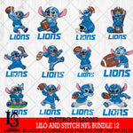 Detroit Lions Lilo and stitch Sport NFL Bundle 12 SVG DXF EPS PNG FILE,Bundle Stitch File Cut,NFL Digital Download,Instant Download, Silhouette