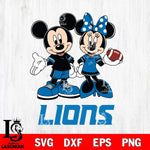 Detroit Lions Mickey Minnie Football Svg Eps Dxf Png File, NFL svg , Digital Download , Instant Download, Cricut File