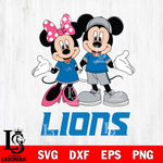 Detroit Lions Mickey Minnie Mouse Sport Svg Eps Dxf Png File, Bundle NFl svg , File Cut , Digital Download , Instant Download, Laser Cut Svg Files